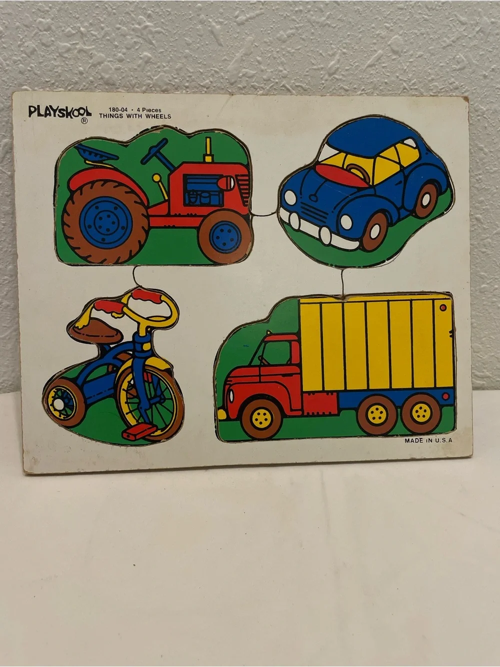 Playskool Kids Vehicles Wooden Peg Puzzle - Multicolor